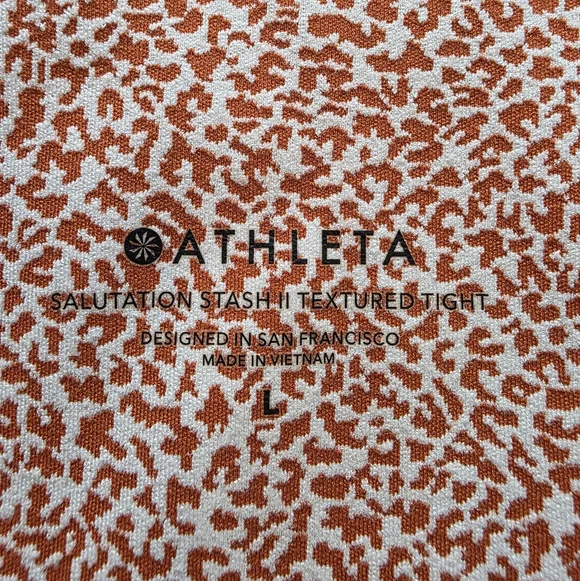 Athleta Salutation Stash Hi-Rise Leggings – Speckled Rust Print – Women’s Size L - Picture 5 of 13